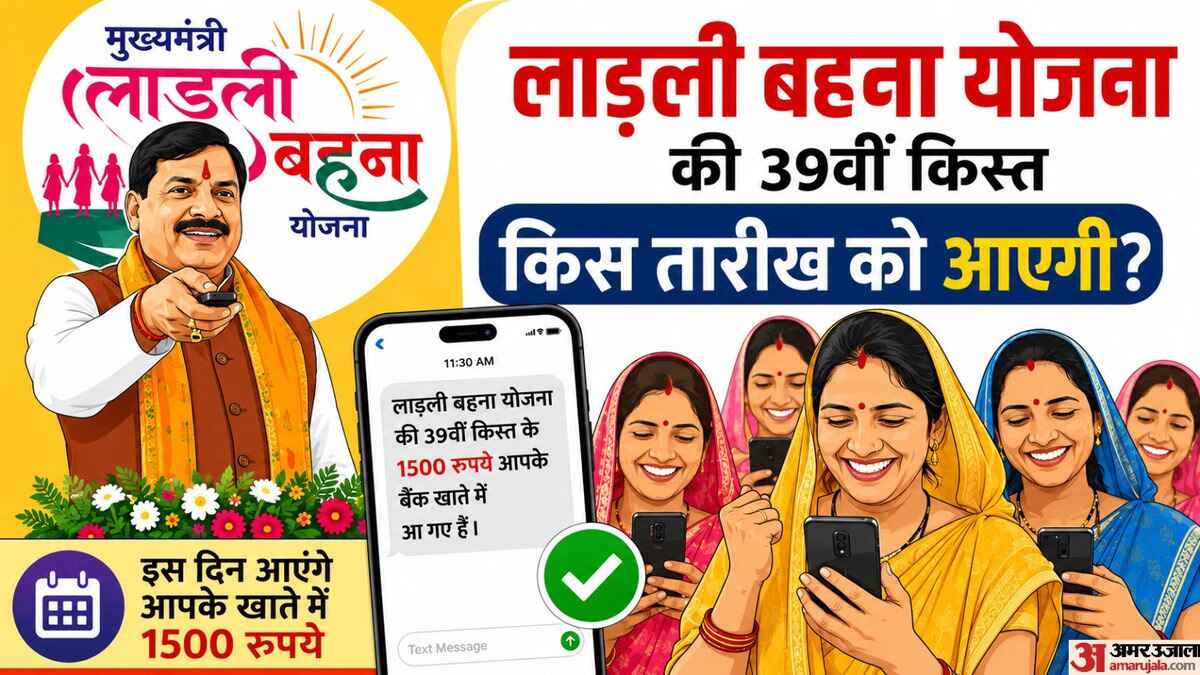 मुख्यमंत्री लाड़ली बहना योजना की 39वीं किस्त कब आएगी? जानिए संभावित तारीख, पात्रता, स्टेटस और जरूरी अपडेट